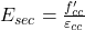 E_{s e c}=\frac{f_{c c}^{\prime}}{\varepsilon_{c c}}