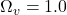 \Omega_{v}=1.0