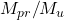 M_{pr}/M_u