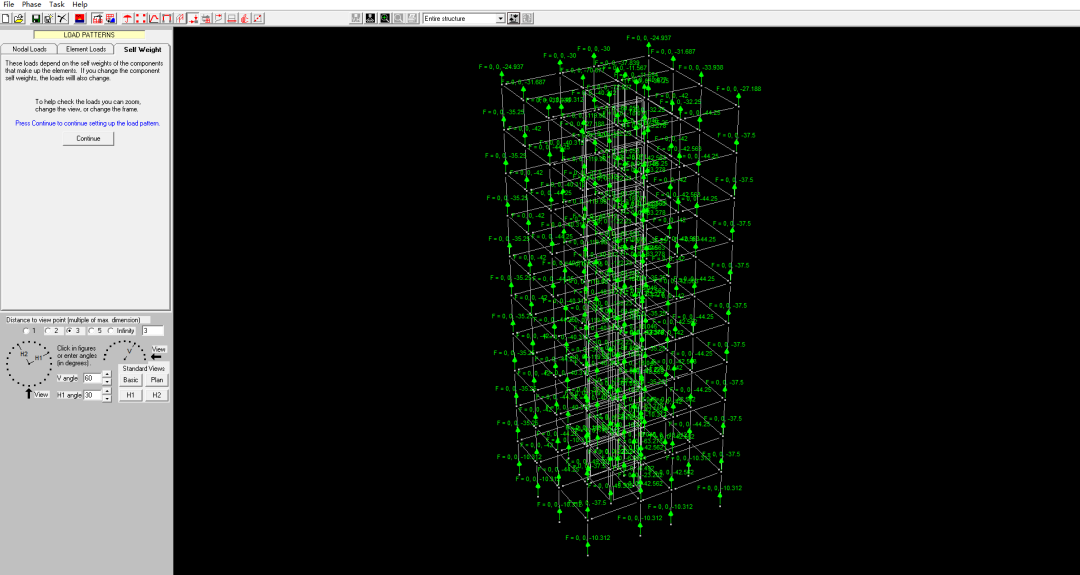 图| Perform-3D荷载类型中自重荷载显示为节点荷载（CSI PERFORM-3D）
